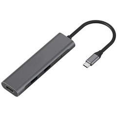 Adapter USB Type-C - 2 x USB 3.0, Type-C PD, HDMI hind ja info | USB adapterid ja jagajad | hansapost.ee