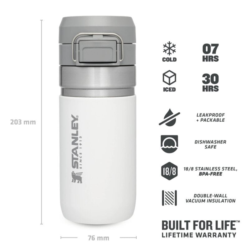 Termospudel The Quick Flip Water Bottle Go 0,47 l, valge цена и информация | Termosed ja termokruusid | hansapost.ee