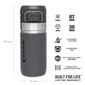 Termospudel The Quick Flip Water Bottle Go 0,47 l, hall цена и информация | Termosed ja termokruusid | hansapost.ee