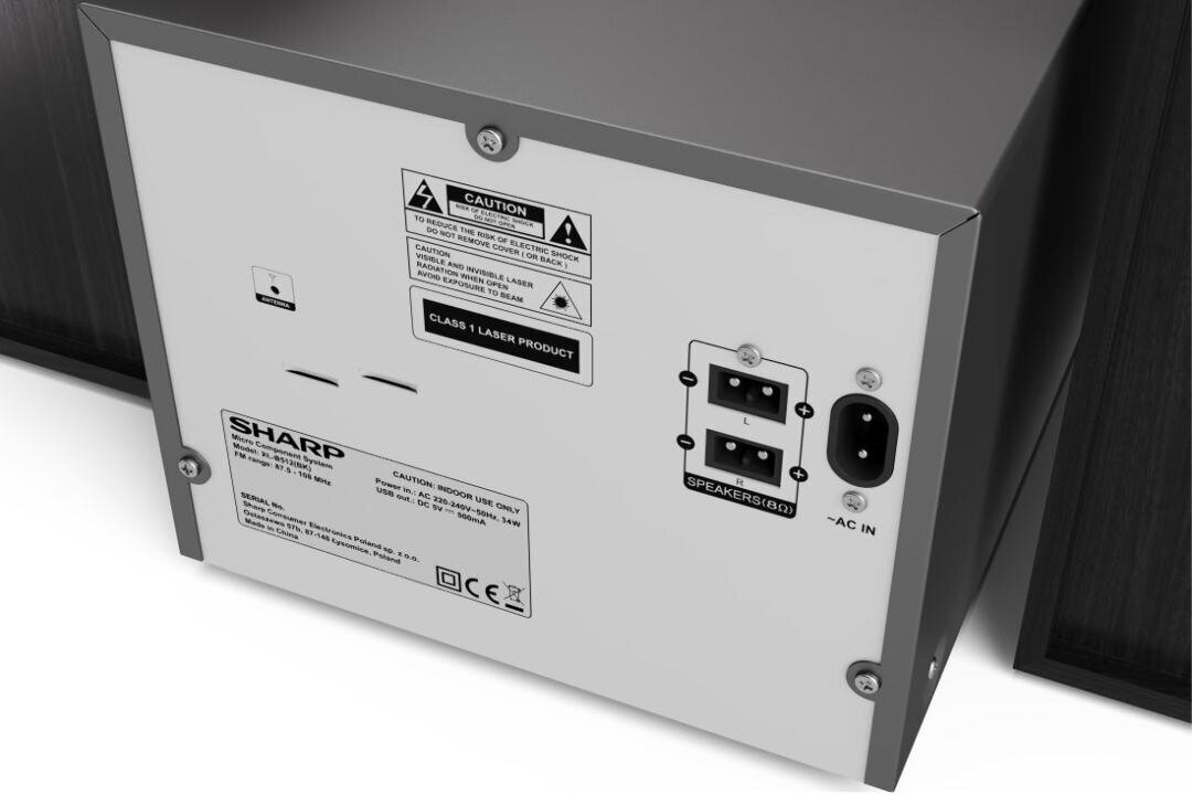 Kodune audio mikrosüsteem Sharp XL-B512(BK) цена и информация | Muusikakeskused | hansapost.ee
