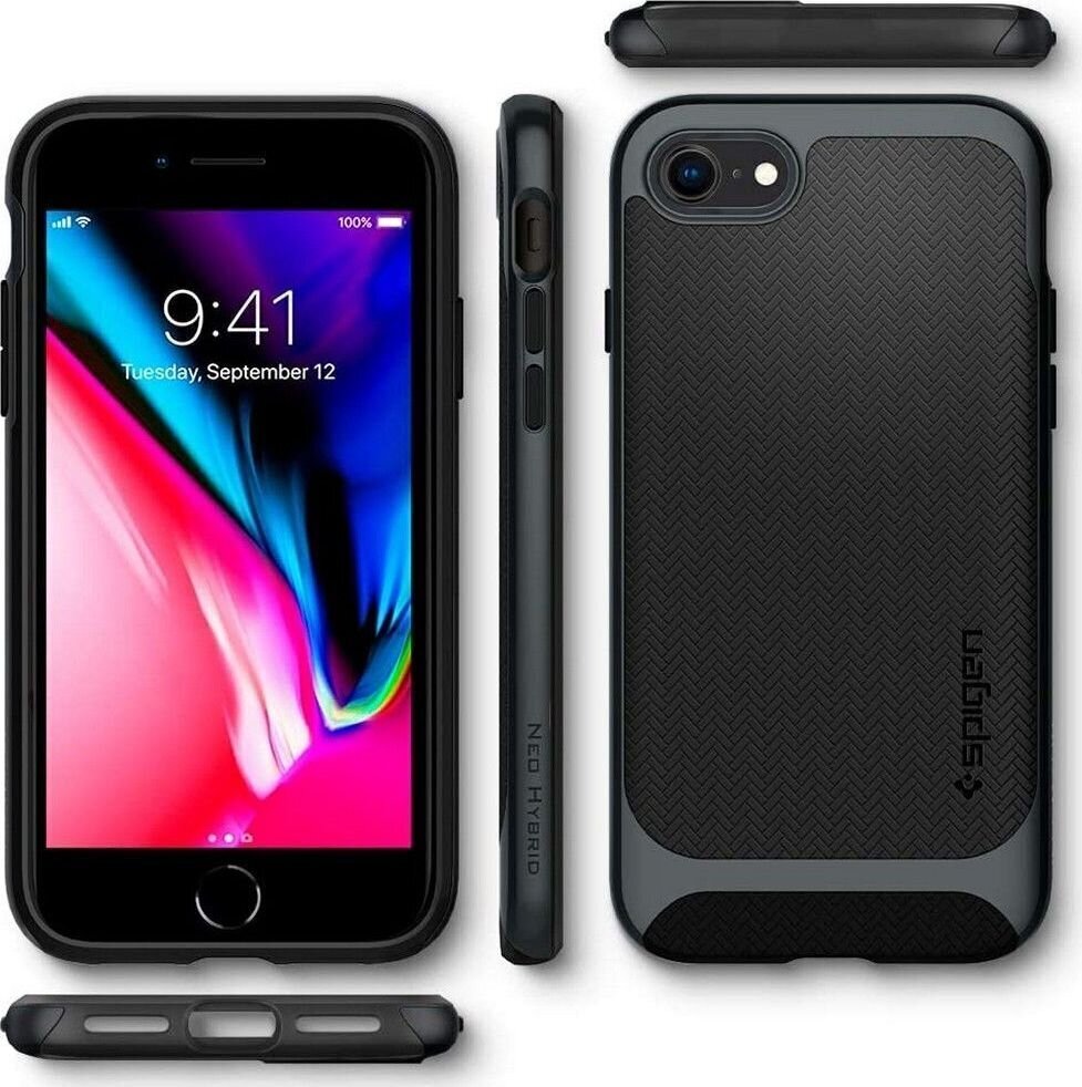 Spigen ACS00952, telefonile iPhone 8, iPhone 7, iPhone SE 2020, must hind ja info | Telefonide kaitsekaaned ja -ümbrised | hansapost.ee
