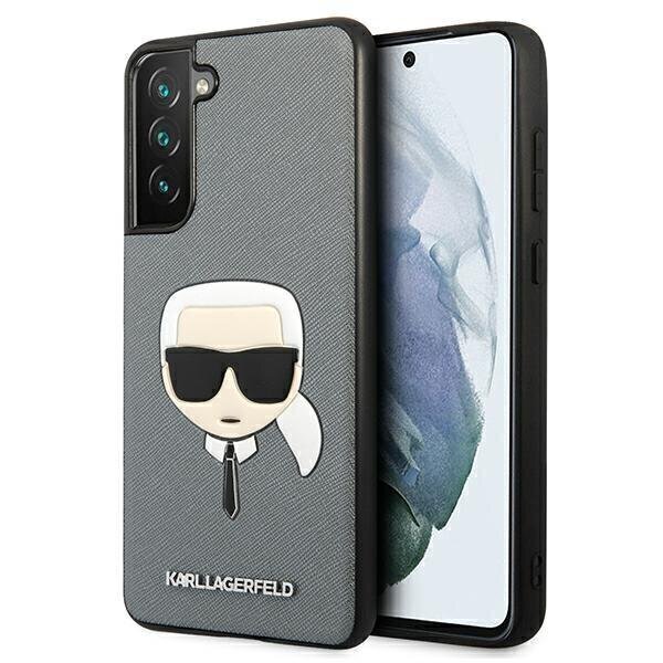 Originaalümbris Karl Lagerfeld Saffiaono Ikonik Samsung Galaxy S21 FE, hõbedane hind ja info | Telefonide kaitsekaaned ja -ümbrised | hansapost.ee