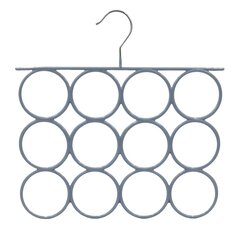 Вешалка для шарфов металлическая с ПВХ покрытием, серая цена и информация | Вешалки и мешки для одежды | hansapost.ee