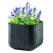 Keter вазон Cube Planter, 50,5 л, графит цена и информация | Вазоны | hansapost.ee