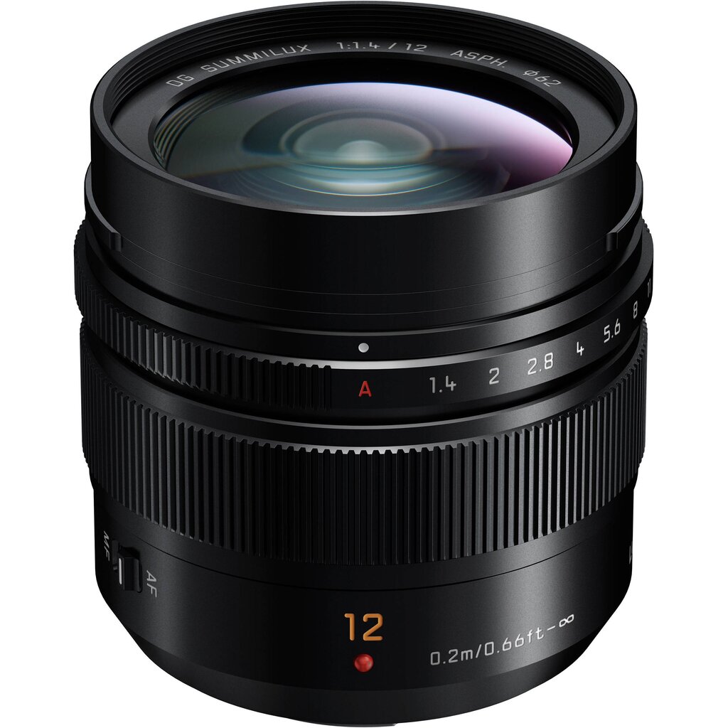 Panasonic LEICA DG SUMMILUX 12mm / F1.4 ASPH. (H-X012) Black hind ja info | Fotoaparaatide objektiivid | hansapost.ee