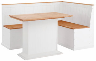 Обеденный комплект Silas S, белый/цвет дуба цена и информация | Комплекты мебели для столовой | hansapost.ee