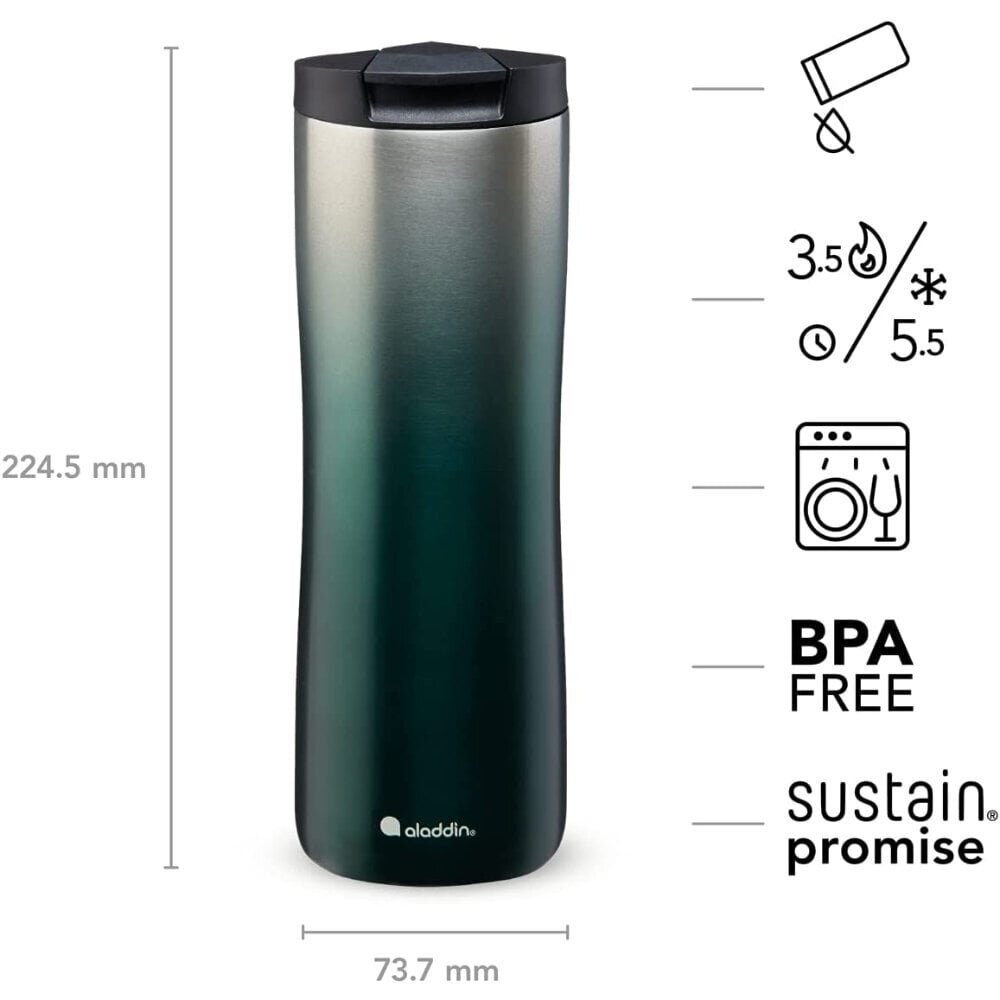 Termoskruus roostevabast terasest Urban Thermavac, roheline, 0.47 l hind ja info | Termosed ja termokruusid | hansapost.ee