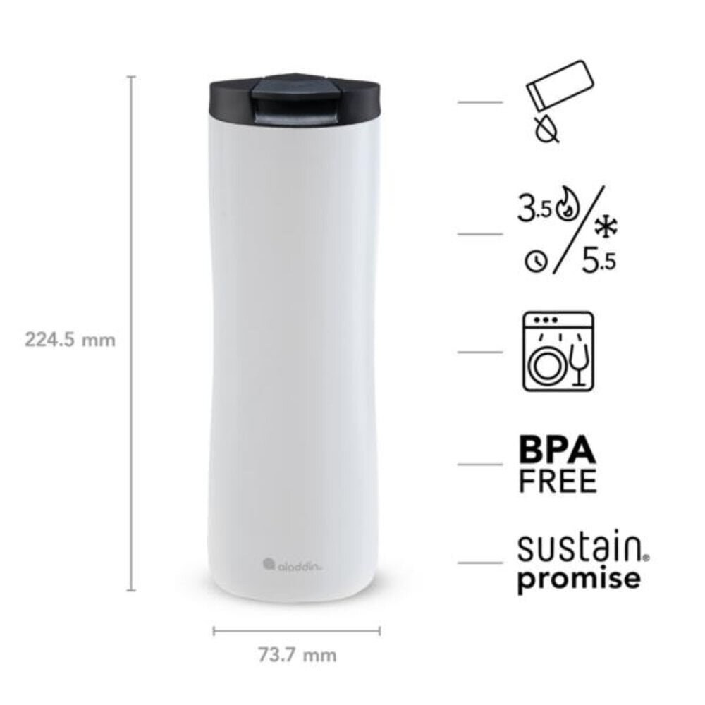 Termoskruus roostevabast terasest Urban Thermavac, valge, 0.47 l hind ja info | Termosed ja termokruusid | hansapost.ee