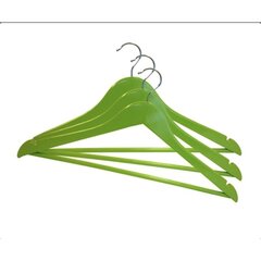 Деревянные вешалки, 3 шт., зелёные цена и информация | Вешалки и мешки для одежды | hansapost.ee