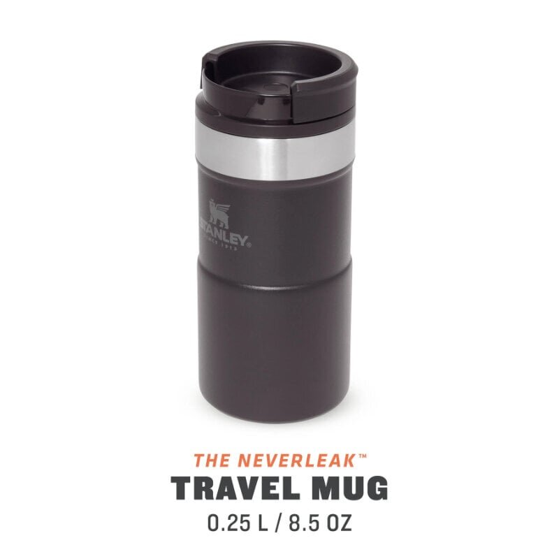 Termoskruus The NeverLeak Travel Mug, 0.25 l, matt must цена и информация | Termosed ja termokruusid | hansapost.ee