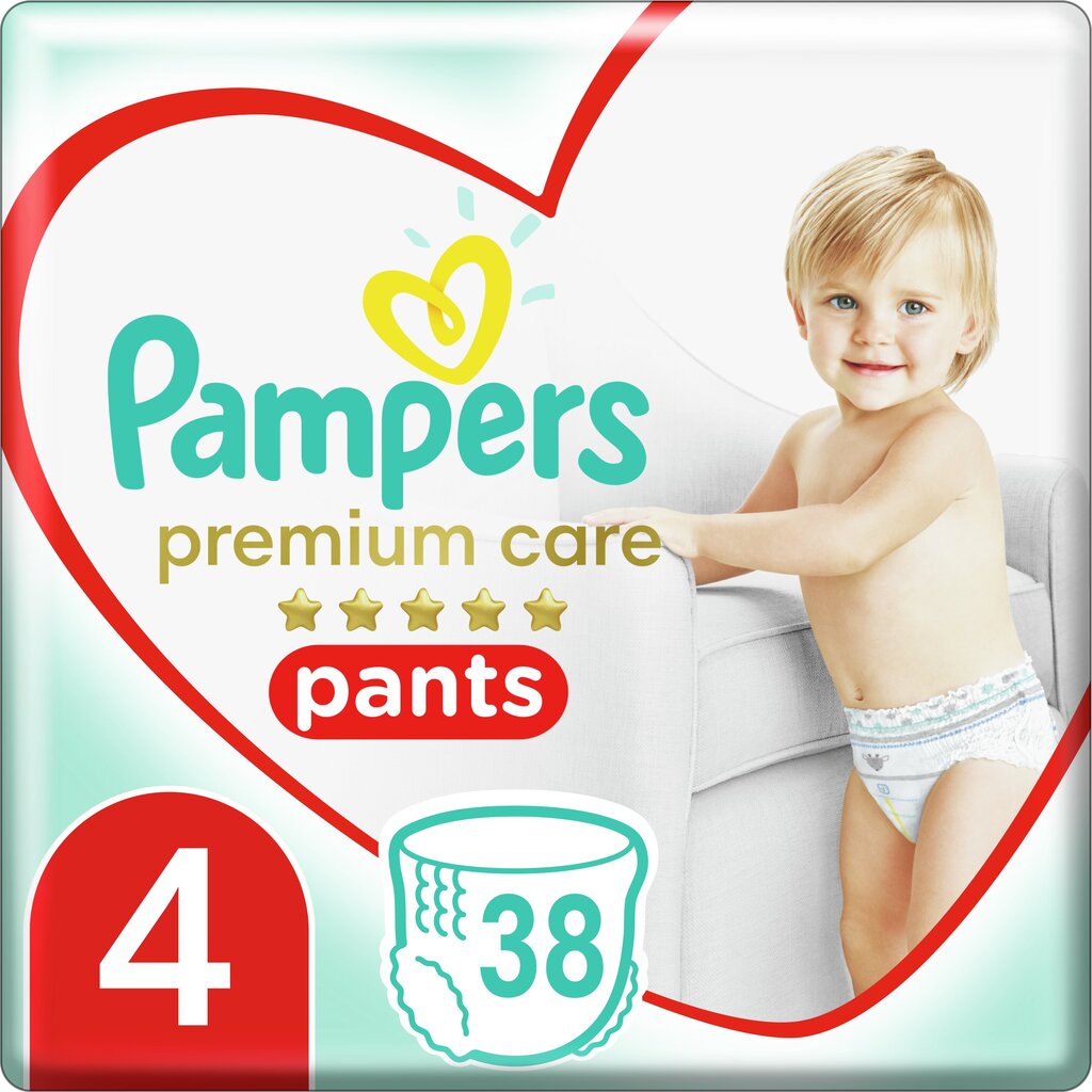 Püks-mähkmed Pampers Premium Pants, Value Pack, 4 suurus, 38 tk цена и информация | Mähkmed, riidest mähkmed | hansapost.ee