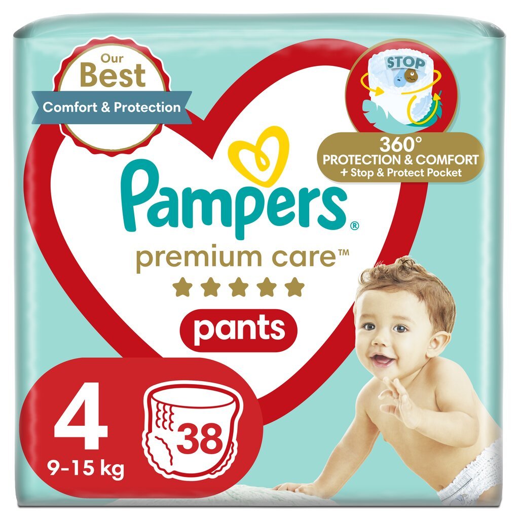 Püksmähkmed Pampers Premium Care Pants, Value Pack, 4 suurus, 38 tk hind ja info | Mähkmed, riidest mähkmed | hansapost.ee