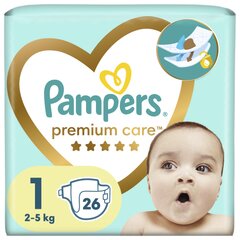 Подгузники PAMPERS Premium Care, Small Pack 1 размер, 26 шт. цена и информация | Pampers Товары для младенцев | hansapost.ee
