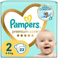 Подгузники PAMPERS Premium Care, Small Pack 2 размер, 4-8 кг, 23 шт. цена и информация | Подгузники | hansapost.ee