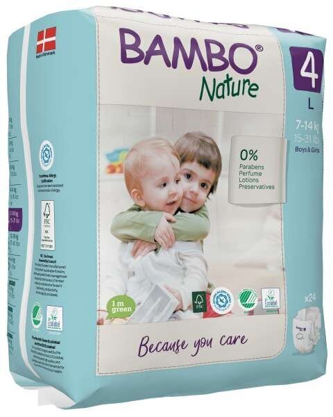 Orgaanilised mähkmed BAMBO NATURE 4 (7-14 kg), 24 tk цена и информация | Mähkmed, riidest mähkmed | hansapost.ee