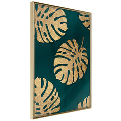 Poster - Gilded Monstera Leaves hind ja info | Seinapildid | hansapost.ee