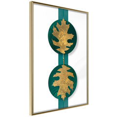 Poster - Gilded Oak Leaves hind ja info | Seinapildid | hansapost.ee