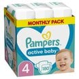 Mähkmed Pampers Active Baby, Monthly Pack, suurus 4, 9-14 kg, 180 tk