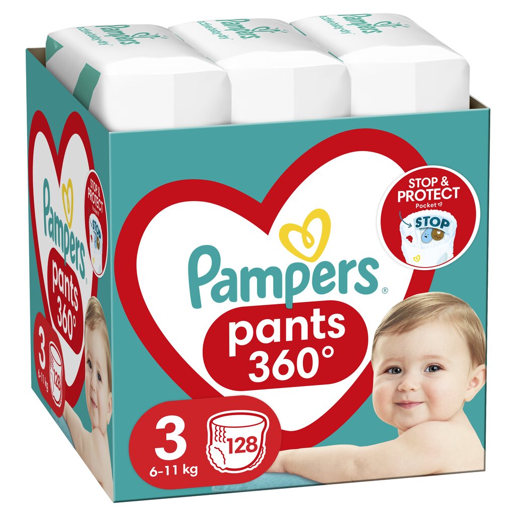 Püksmähkmed Pampers Pants Mega Pack S3, 128 tk цена и информация | Mähkmed, riidest mähkmed | hansapost.ee