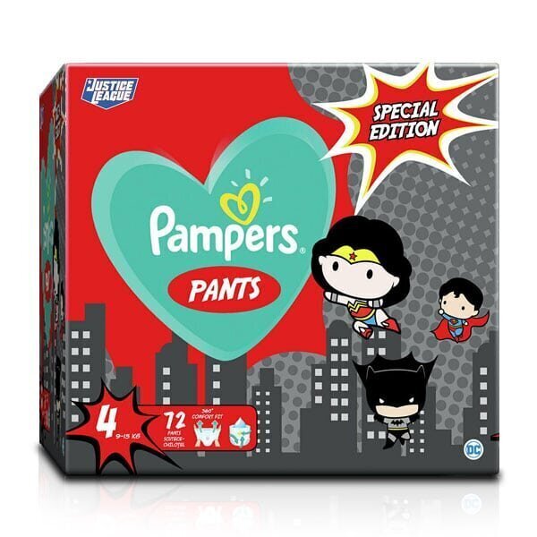 Püksmähkmed Pampers Pants Warner Bros Giant Pack Plus 4 suurus 9-15 kg, 72 tk. цена и информация | Mähkmed, riidest mähkmed | hansapost.ee