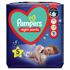 Püksmähkmed Pampers Night Pants VP S5 22 tk hind ja info | Mähkmed, riidest mähkmed | hansapost.ee
