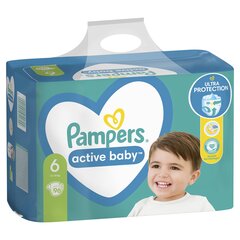 Pampers Active Baby, Suurus 6, 96 Mähet, 13–18 kg hind ja info | Pampers Beebikaubad | hansapost.ee