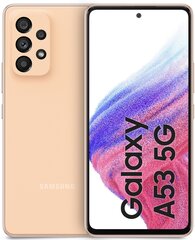 Samsung Galaxy A53 5G 6/128GB Dual SIM SM-A536BZONEUE Peach цена и информация | Мобильные телефоны | hansapost.ee