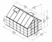 Kasvuhoone HYBRID Balance 8,9m2 + Automaatne kasvuhoone luugi avaja 2tk цена и информация | Kasvuhooned ja peenrakastid | hansapost.ee