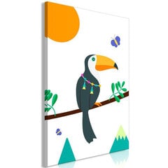 Maal - Toucan And Butterflies (1 Part) Vertical hind ja info | Seinapildid | hansapost.ee