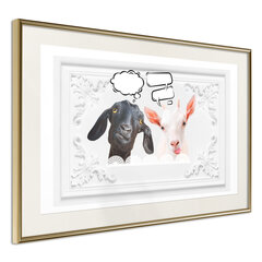 Poster - Conversation of Two Goats hind ja info | Seinapildid | hansapost.ee