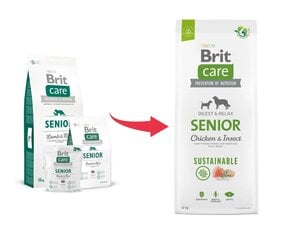 Brit Care SS Senior Chicken&Insect vanematele koertele, 12 kg price and information | Koerte kuivtoit ja krõbinad | hansapost.ee