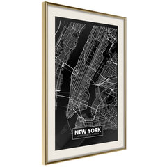 Poster - City Map: New York (Dark) hind ja info | Seinapildid | hansapost.ee