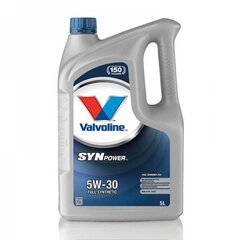 Mootoriõli Valvoline SYNPOWER FE 5W30, 5L hind ja info | Valvoline Määrdeained | hansapost.ee