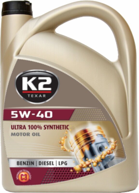 Sünteetiline õli K2 Ultra 5W-40, 5L hind ja info | Mootoriõlid | hansapost.ee