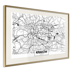Poster - City Map: Cracow hind ja info | Seinapildid | hansapost.ee