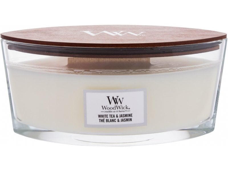 WoodWick lõhnaküünal White Tea & Jasmine, 453.6 g цена и информация | Küünlad, küünlajalad | hansapost.ee