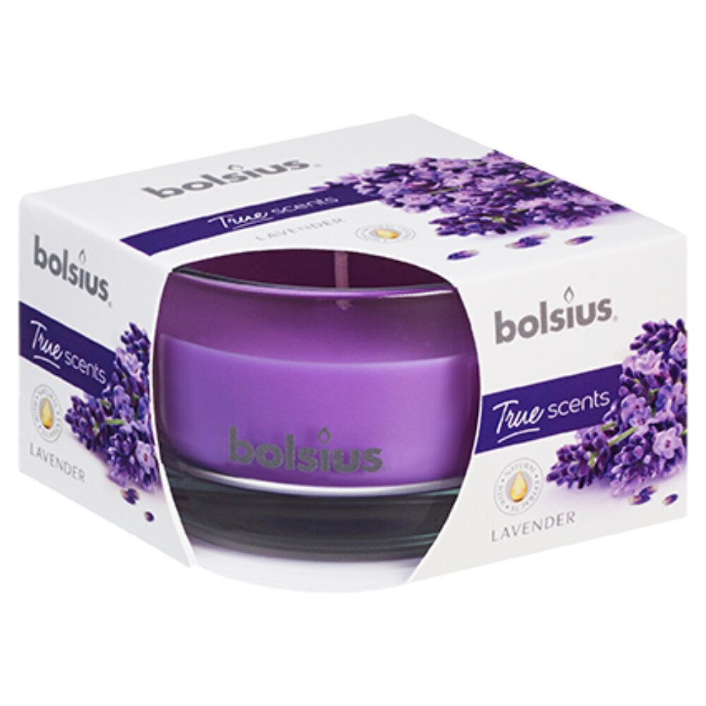 Bolsius lõhnaküünal True Scents, 5x8 cm, lavendel hind ja info | Küünlad, küünlajalad | hansapost.ee