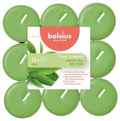 Bolsius teeküünlad True Scents, 18 tk., roheline tee hind ja info | Küünlad, küünlajalad | hansapost.ee