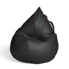 Кресло-мешок Qubo™ Splash Drop, эко-кожа, черное цена и информация | Кресла-мешки и пуфы | hansapost.ee