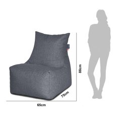 Кресло-мешок Qubo™ Birma, эко-кожа, желтое цена и информация | Кресла-мешки и пуфы | hansapost.ee