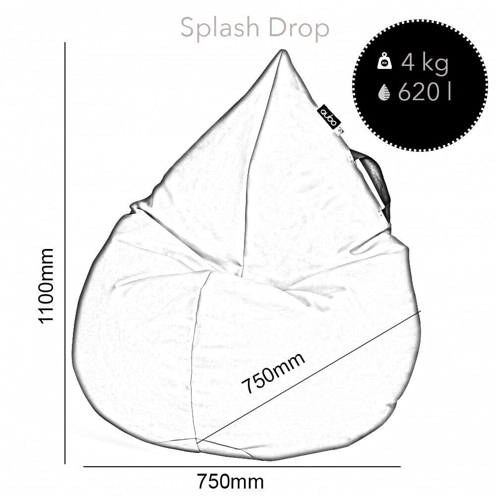 Kott-tool Qubo™ Splash Drop, kunstnahk, helesinine hind ja info | Kott-toolid, tumbad, järid | hansapost.ee