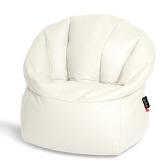 Кресло-мешок Qubo™ Shell, dэко-кожа, кремовое цена и информация | Кресла-мешки и пуфы | hansapost.ee