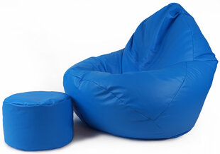 Кресло-мешок Nore XXL с пуфом, синее цена и информация | Кресла-мешки и пуфы | hansapost.ee