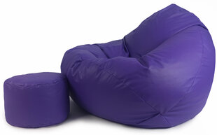 Кресло-мешок Nore XXL с пуфом, фиолетовое цена и информация | Кресла-мешки и пуфы | hansapost.ee