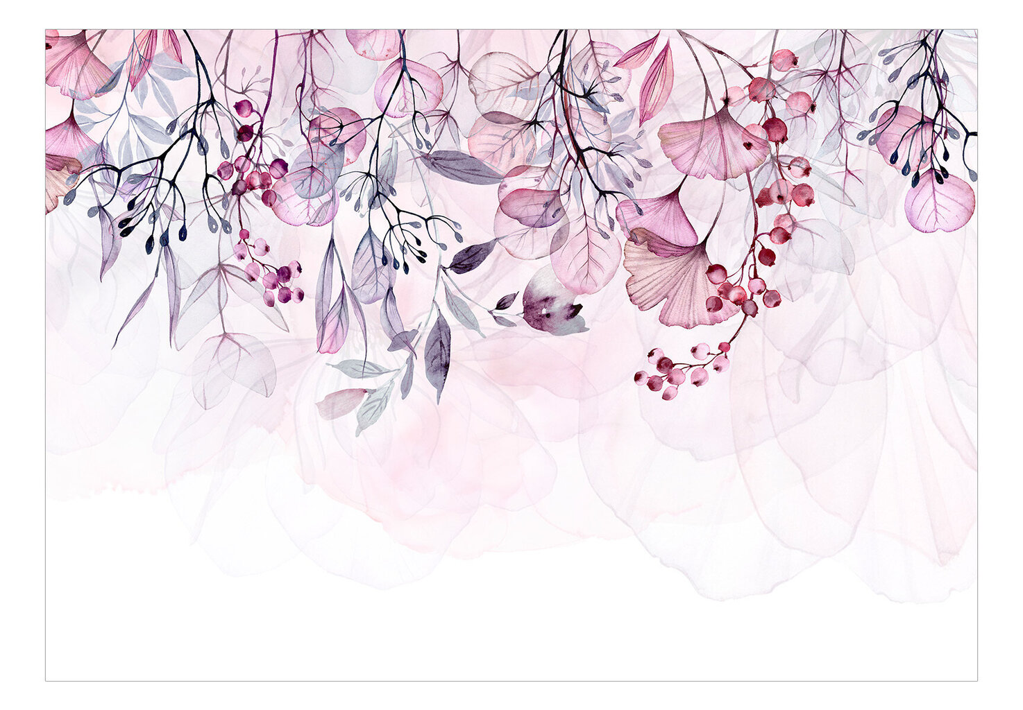 Fototapeet - Foggy Nature - Pink, 98x70 hind ja info | Fototapeedid | hansapost.ee