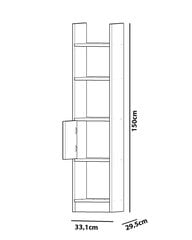 Напольный стеллаж Kalune Design Esbi 103, светло-коричневый/белый цена и информация | Полки | hansapost.ee