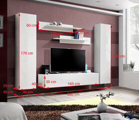 Sektsioon ASM Fly A1, valge/must price and information | Sectional cabinets | hansapost.ee