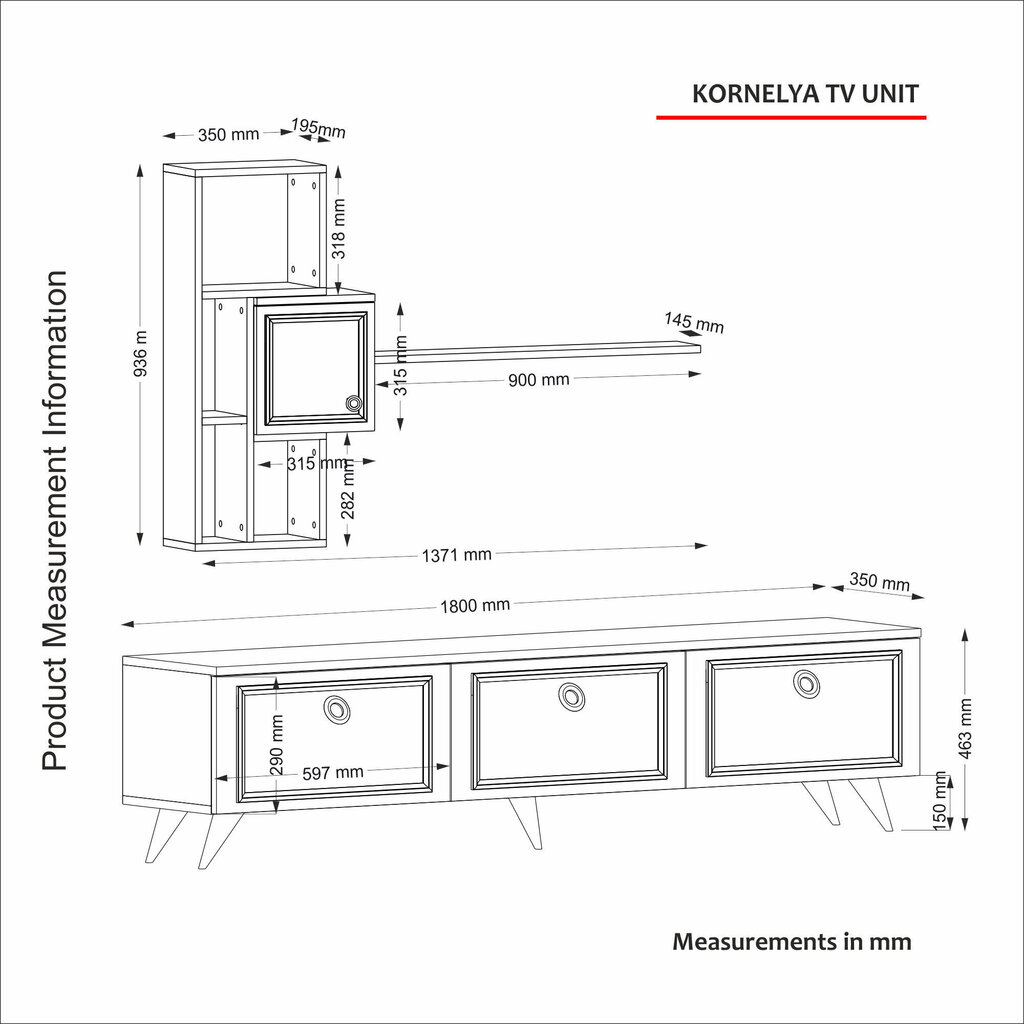 Sektsioon Kalune Design Kornelya, valge/kuldne цена и информация | Sektsioonkapid | hansapost.ee