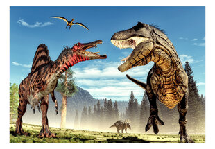 Fototapetas - Fighting Dinosaurs, 350x245 hind ja info | Fototapeedid | hansapost.ee