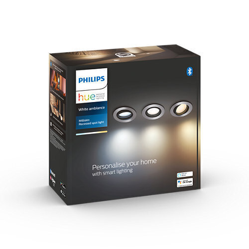 Philips süvistatud kohtvalgusti Hue Milliskin, 3 tk цена и информация | Süvistatavad LED valgustid | hansapost.ee